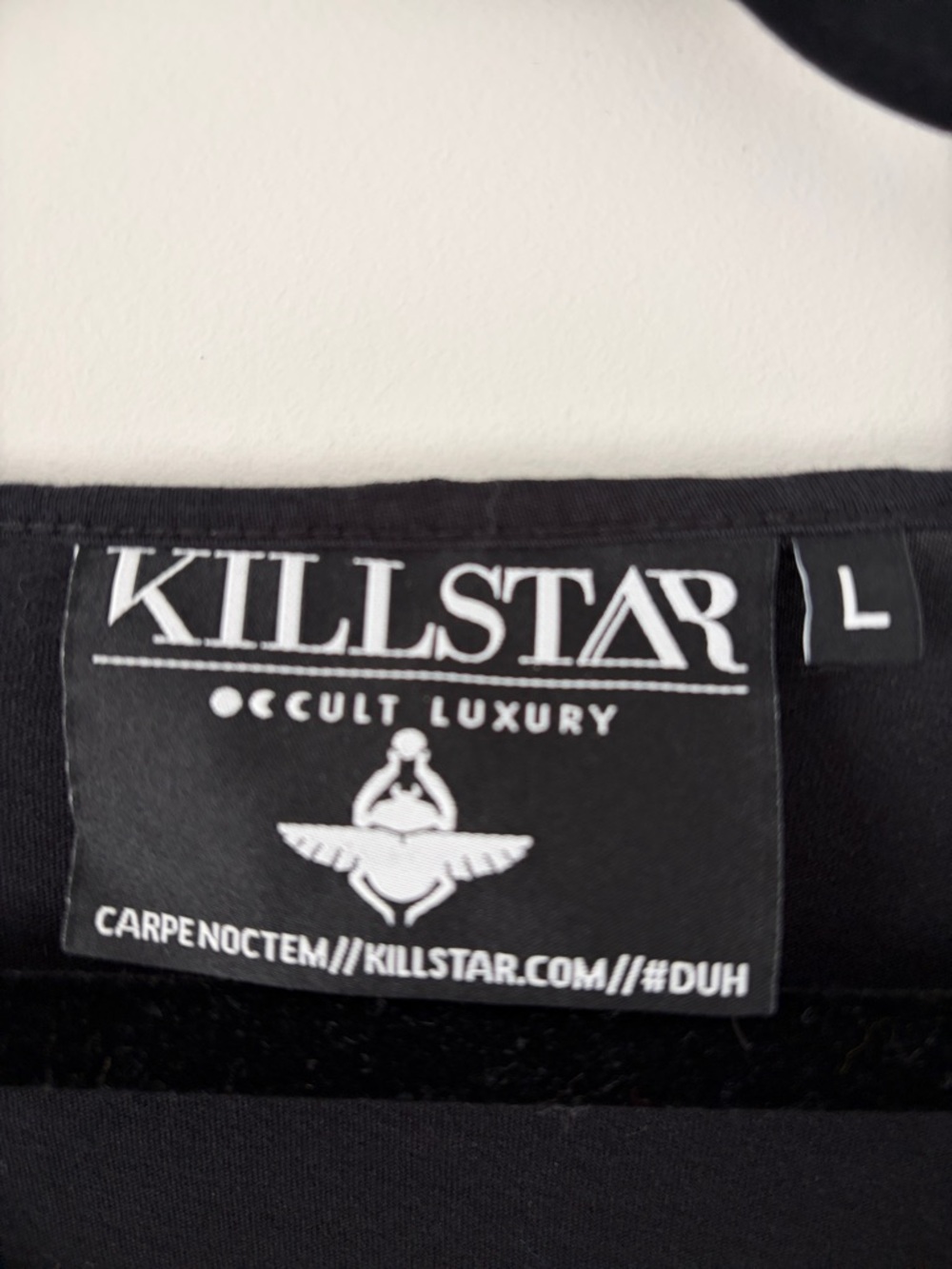 Killstar | 3/4 sleeve tee "I JUST F**KING LOVE CATS, OK." Goth Crazy Cat Lady - Picture 3 of 4